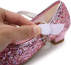 img 1 attached to Glitter Sequins Ballerina Girls' Shoes for Kinkie Weddings in Flats