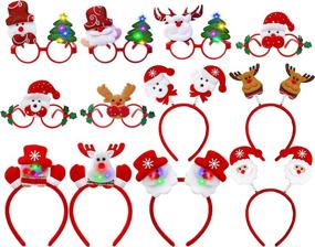 img 4 attached to Whaline Christmas Glasses Headbands Holiday