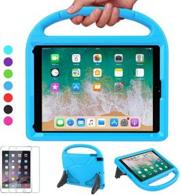 img 4 attached to 🔵 Blue VICVOL Kids Case for iPad 9.7 2018/2017 & Air 1/2 & Pro 9.7 - Shockproof Handle Stand Protective Case with Screen Protector for iPad 5th/6th Generation