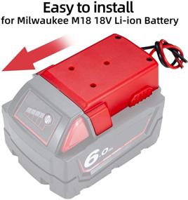 img 3 attached to Milwaukee M18 18v Dock Power Connector Adapter - 2 Pack, 12 Gauge for Robotics and Power Wheels