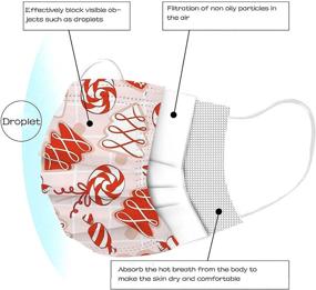 img 2 attached to ROTORS Рождественские одноразовые маски для лица, дышащие