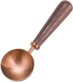 img 4 attached to Easyworkz Retro Stainless Steel Coffee Scoop with Black Walnut Handle, 10g-1 Tablespoon Coffee Measuring Spoon, Rose Gold - Ideal Coffee Accessories for Beans or Tea