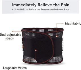 img 1 attached to Back Brace Lumbar Support Belt