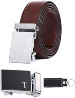 tonywell leather ratchet distinctive buckle: elevate your style with men's accessories logo