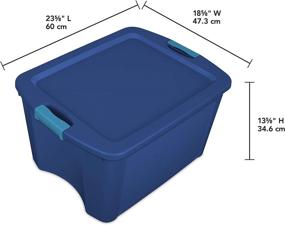 img 1 attached to Sterilite 14467406 Latch and Carry: 18 Gallon Blue Bundle with Aquarium Latches (6-Pack)