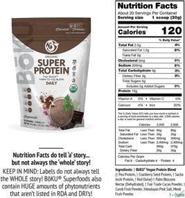 img 2 attached to 🌱 BōKU Organic Super Protein - Chocolate Vegan Protein Powder 21.2 oz - Plant Protein Drink - All Essential Amino Acids, Soy-Free, USDA Certified Organic Protein Mix with Digestive Enzymes - 20 Servings