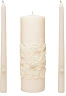 🕯️ hosley 11.50 inch white wedding unity candle set - includes 1 pillar and 2 taper candles - ideal for weddings, special events, emergency lighting, reiki spa meditation logo