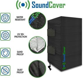 img 2 attached to 🔊 Sun Dust & Water Resistant Speaker Covers Bags for Yamaha AW294, Definitive Technology AW 5500, Polk Audio Atrium 6, Yamaha AW350 & Bose 251 by SoundCover...