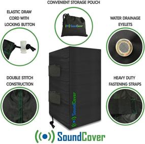 img 1 attached to 🔊 Sun Dust & Water Resistant Speaker Covers Bags for Yamaha AW294, Definitive Technology AW 5500, Polk Audio Atrium 6, Yamaha AW350 & Bose 251 by SoundCover...