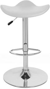 img 1 attached to Modernhome Contemporary Leather Adjustable Barstool