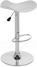 img 4 attached to Modernhome Contemporary Leather Adjustable Barstool