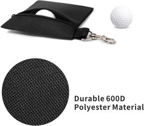 img 2 attached to 🎒 Premium Golf Tee Pouch: Shop the BuyAgain 5.62 X 6.87 Inch Zipper Golf Tee/Ball Pouch Bag with Metal Lobster Claw Clip