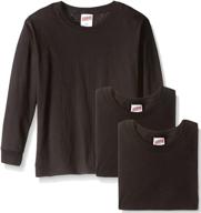 long sleeve cotton t-shirt for big boys by soffe logo