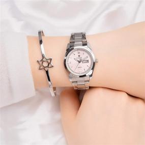 img 2 attached to 🎁 Stylish Women's Fashion Watch: Small Face, Waterproof, Date Function, Stainless Steel Strap - Perfect Gift for Christmas, Birthday, Valentine's Day