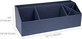 img 2 attached to Bigso Elisa Desktop Organizer - Blue, 4.9 x 13 x 4.9 in: Efficient Desk Storage Solution