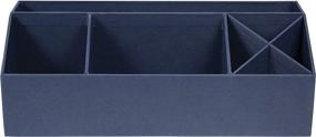 img 3 attached to Bigso Elisa Desktop Organizer - Blue, 4.9 x 13 x 4.9 in: Efficient Desk Storage Solution