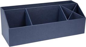 img 4 attached to Bigso Elisa Desktop Organizer - Blue, 4.9 x 13 x 4.9 in: Efficient Desk Storage Solution