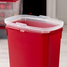 img 1 attached to 🎁 Iris USA Holiday Storage-Bin Vertical Wrapping Paper Box, 40-Inch, 2 Pack, Clear/Red: Organize Your Wrapping Paper with Ease!