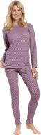 👚 womens extreme cold waffle knit thermal top and bottom set by noble mount logo