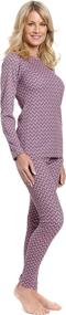 img 3 attached to 👚 Womens Extreme Cold Waffle Knit Thermal Top and Bottom Set by Noble Mount