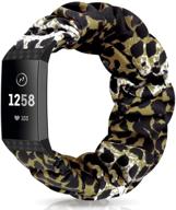 shuyo scrunchies bands compatible for charge 3 bands and charge 4 bands for women girls wearable technology logo
