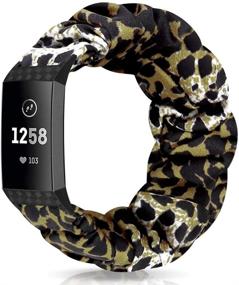 img 4 attached to ShuYo Scrunchies Bands Compatible For Charge 3 Bands And Charge 4 Bands For Women Girls Wearable Technology