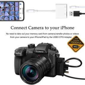 img 2 attached to COVS Lightning to USB Camera Adapter: MFi Certified Charger Cable iOS 🔌 Converter for iPhone/iPad - Supports Card Reader, U Disk, Flash Drive, MIDI Keyboard, Mouse