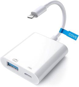 img 4 attached to Адаптер камеры COVS Lightning to USB: сертифицированный кабель зарядки MFi для iOS 🔌 для iPhone/iPad - поддерживает считыватель карт, флэш-накопители, USB-накопители, MIDI-клавиатуру, мышь