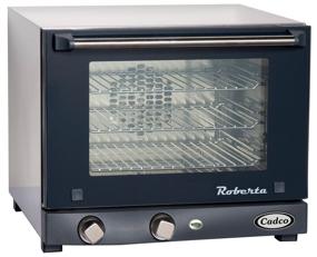 img 1 attached to 🍳 Cadco OV-003 Stainless/Black Compact Quarter Size Convection Oven - Manual Controls, 120V/1450W