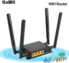 img 1 attached to 🌐 KuWFi 300Mbps 3G 4G LTE Car WiFi Wireless Router Extender with USB Port and SIM Card Slot, Strong Signal Car WiFi Routers with External Antennas for USA/Canada/Mexico SIM Card Compatibility