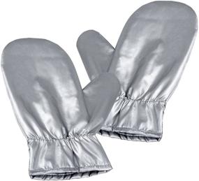 img 4 attached to 🧤 Tingtio Улучшенные перчатки для утюжка и пароочистителя - антипарные перчатки | Прочные, термостойкие, водонепроницаемые защитные перчатки для утюжка - серебристый цвет, 1 пара.