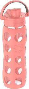 img 3 attached to 🍊 Lifefactory 22-Ounce Active Flip Cap Glass Water Bottle: Ultimate Hydration in Cantaloupe Shade