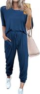 👗 stylish and comfortable: prettygarden women's two piece outfit with short sleeve pullover and drawstring long pants - tracksuit jogger set логотип