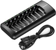 🔋 advanced rayhom aa aaa battery charger - smart 8 bay recharger with pilot lamp for ni-mh ni-cd aa & aaa rechargeable batteries logo