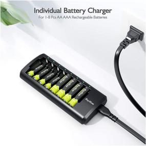 img 3 attached to 🔋 Advanced RayHom AA AAA Battery Charger - Smart 8 Bay Recharger with Pilot Lamp for Ni-MH Ni-CD AA & AAA Rechargeable Batteries