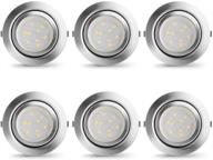 🔆 versatile 2 inch led puck lights for under cabinet, rv & more - dimmable, 12w, 960lm, 3000k warm white - 6 pack логотип