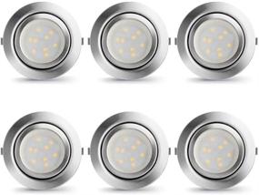 img 4 attached to 🔆 Versatile 2 Inch LED Puck Lights for Under Cabinet, RV & More - Dimmable, 12W, 960lm, 3000K Warm White - 6 Pack