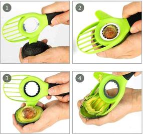 img 1 attached to 🥑 Avocado Slicer Splitter Cutter 3 in 1 Tool: Ultimate Guacamole Maker with Comfort-Grip Handle, Multifunctional Seed Remover and Fruit Peeler - Kitchen Tools Green