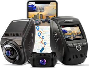 img 4 attached to 🚗 REXING V1P MAX 4K UHD Двухканальная автомобильная камера с WiFi, GPS и ночным видением - 3840X2160 передняя + 1080p задняя автомобильная камера, суперконденсатор, широкий угол обзора 170 градусов, циклическая запись, G-сенсор, парковочный монитор.