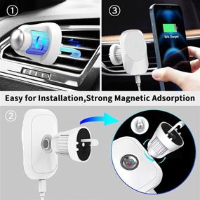 img 3 attached to 🧲 Ultimate Magnetic Wireless Car Mount Charger for Magsafe and iPhone 12 Series: Fast Charging Air Vent Holder