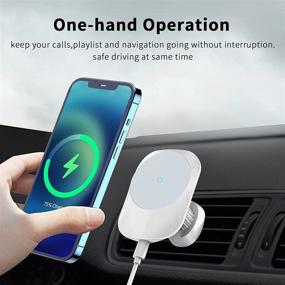 img 2 attached to 🧲 Ultimate Magnetic Wireless Car Mount Charger for Magsafe and iPhone 12 Series: Fast Charging Air Vent Holder