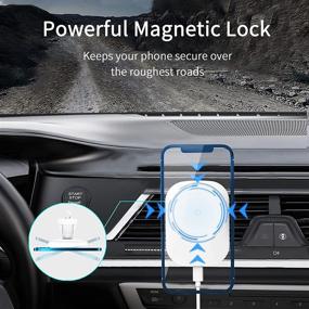 img 1 attached to 🧲 Ultimate Magnetic Wireless Car Mount Charger for Magsafe and iPhone 12 Series: Fast Charging Air Vent Holder