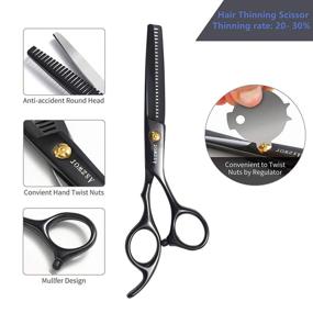img 2 attached to 💇 Hairdressing Shears Set by Aszwor - 12 PCS Professional Haircut Scissors Kit with Thinning Shears, Multi-Use Haircut Kit for Home Salon Barber - Enhance Your Hair Cutting Experience