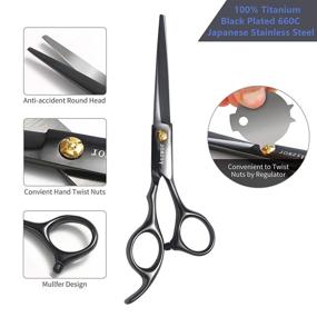 img 3 attached to 💇 Hairdressing Shears Set by Aszwor - 12 PCS Professional Haircut Scissors Kit with Thinning Shears, Multi-Use Haircut Kit for Home Salon Barber - Enhance Your Hair Cutting Experience