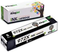 🖨️ kingjet-compatible ink cartridge replacement for hp 972x 972 x - works with pagewide pro 477dw 377dw 477dn 577dw 377dn 577z 452dn 452dw 552dw p55250dw p57750dw - 1 black logo