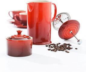 img 3 attached to «☕ Le Creuset керамическая кофейная пресса с металлическим цилиндром, 750 мл - Cerise: Идеальный французский опыт заваривания кофе дома»