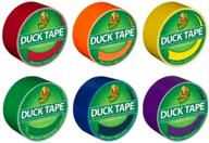 универсальный скотч duck brand rainbow combo color - 6 рулонов, красный, оранжевый, желтый, зеленый, синий, фиолетовый, общая длина 115 ярдов логотип