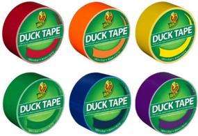 img 4 attached to Duck Brand Rainbow Combo Color Duct Tape - 6-Pack, Red, Orange, Yellow, Green, Blue, Purple, 115 Yards Total