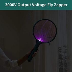 img 1 attached to 🪰 Green Endbug Bug Zapper Lamp & Fly Swatter Racket Combo – Rechargeable USB Electric Mosquito Fly Gnat Killer for Indoor and Outdoor Use