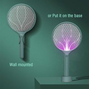 img 3 attached to 🪰 Green Endbug Bug Zapper Lamp & Fly Swatter Racket Combo – Rechargeable USB Electric Mosquito Fly Gnat Killer for Indoor and Outdoor Use